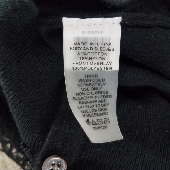 Vince Camuto L Button up Cardigan sweater Crochet - Picture 8 of 8